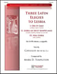 Three Latin Elegies to Lesbia SATB choral sheet music cover